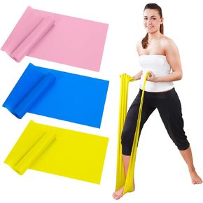أربطة مقاومة للتمارين الرياضية، العلاج الطبيعي، التمدد، التعافي، البيلاتيس، إعادة التأهيل واليوجا، أربطة تمارين من السيليكون مقاومة بقوة مختلفة لتدريبات الجسم بالكامل in Kuwait