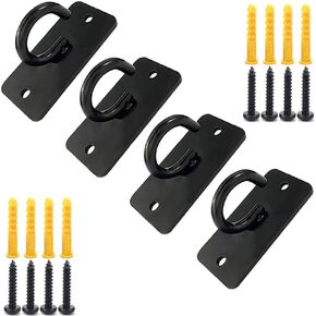 4 PCS Battle Rope Anchor,Resistance Band Wall Anchor, Exercise Station Strap Anchor for Resistance Bands, Suspension Training, Yoga Swings, Stretching, Body Weight Straps, Home Gym