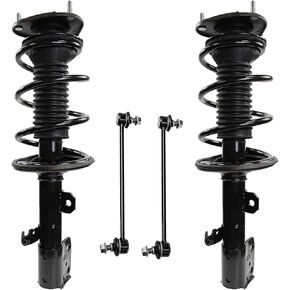 OREDY Pair Front Struts + Sway Bar Links Kit for 2009 2010 2011 2012 2013 Toyota Corolla - 572598 572597 K90433