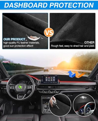 Cartist Dashboard Cover Compatible with CRV CR-V 2023 2024 Accessories Dash Cover Mat Non-Slip Pad Carpet Anti-Glare in Saudi Arabia