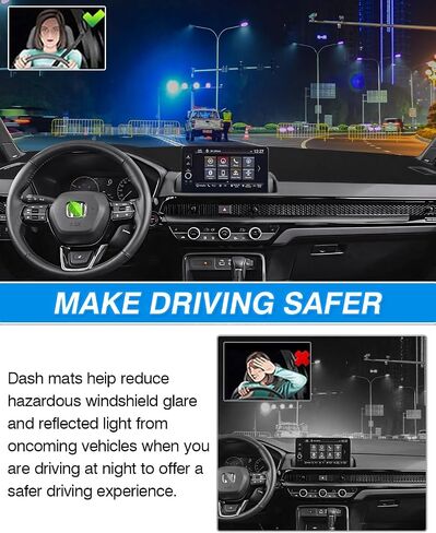 Cartist Dashboard Cover Compatible with CRV CR-V 2023 2024 Accessories Dash Cover Mat Non-Slip Pad Carpet Anti-Glare in Saudi Arabia
