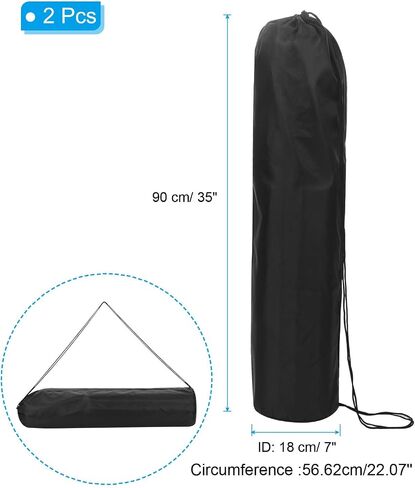 PATIKIL 35 Inch Camp Chair Replacement Bag, 2 Pack Nylon Foldable Carry Bag Storage Bag with Shoulder Strap for Outdoor Camping, Black in Saudi Arabia