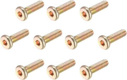 uxcell M6x16mm Furniture Screw Hex Socket Machine Screws Zinc Plated Fasteners Bolts Full Thread Carbon Steel 20Pcs in Saudi Arabia