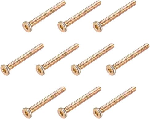 uxcell M6x16mm Furniture Screw Hex Socket Machine Screws Zinc Plated Fasteners Bolts Full Thread Carbon Steel 20Pcs in Saudi Arabia
