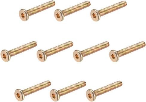 uxcell M6x16mm Furniture Screw Hex Socket Machine Screws Zinc Plated Fasteners Bolts Full Thread Carbon Steel 20Pcs in Saudi Arabia
