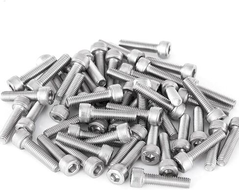 M5-0.8 x 65 مم براغي غطاء رأس مقبس سداسي 304 آلة مترية من الفولاذ المقاوم للصدأ، محرك ألين سداسي، خيط كامل، 20 قطعة in Kuwait