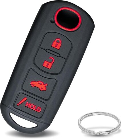 غطاء مفتاح فوب من مطاط السيليكون متوافق مع 2009-2019 Mazda 3 6 CX-5 CX-7 CX-9 MX-5 Miata Toyota Yaris iA Scion iA-RED in Kuwait