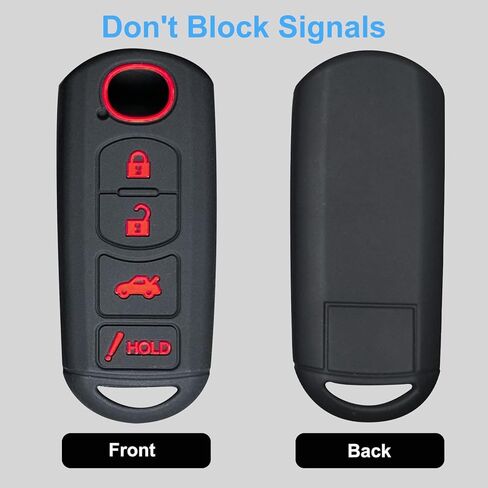 غطاء مفتاح فوب من مطاط السيليكون متوافق مع 2009-2019 Mazda 3 6 CX-5 CX-7 CX-9 MX-5 Miata Toyota Yaris iA Scion iA-RED in Kuwait