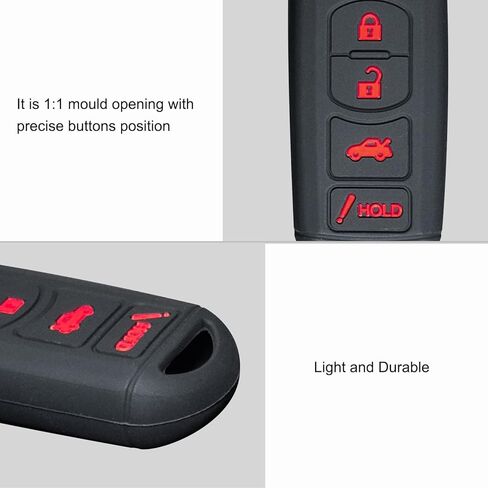 غطاء مفتاح فوب من مطاط السيليكون متوافق مع 2009-2019 Mazda 3 6 CX-5 CX-7 CX-9 MX-5 Miata Toyota Yaris iA Scion iA-RED in Kuwait