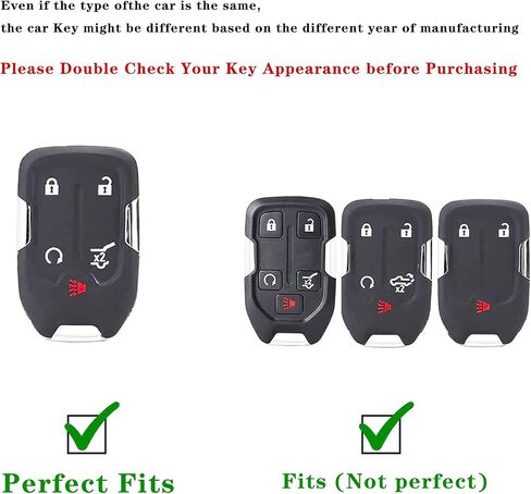 متوافق مع غطاء GMC Key Fob مع حبل جلدي، غطاء حماية لمفتاح السيارة لعام 2019-2022 GMC Sierra 1500 2500HD 3500HD Terrain Acadia جهاز التحكم عن بعد الذكي، أبيض in Kuwait
