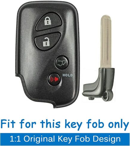 Silicone Key Fob Cover Remote Keyless Case Protector Compatible with Lexus CT200h ES350 GS300 GS350 GS430 GS450h GS460 IS F IS250 IS350 LS460 LS600h LX570 RX350 2005-2017 (4 Buttons Black Pink) in Saudi Arabia