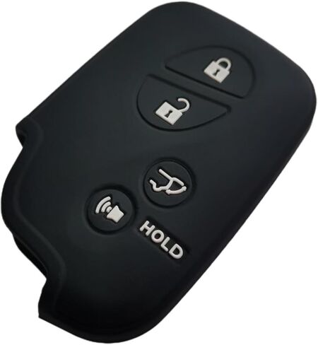 Silicone Key Fob Cover Remote Keyless Case Protector Compatible with Lexus CT200h ES350 GS300 GS350 GS430 GS450h GS460 IS F IS250 IS350 LS460 LS600h LX570 RX350 2005-2017 (4 Buttons Black Pink) in Kuwait