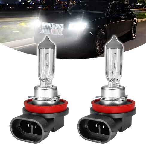 H4 Headlight Bulb 12V 55W Halogen Bulb, 2PCS Low Beam High Beam Fog Light Quartz Lamp Replacement, Car Xenon White Plug and Play Headlight Bulbs Driving Light Bulb in Saudi Arabia