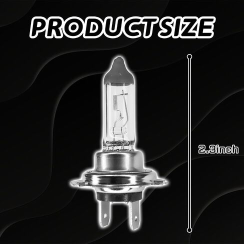 H4 Headlight Bulb 12V 55W Halogen Bulb, 2PCS Low Beam High Beam Fog Light Quartz Lamp Replacement, Car Xenon White Plug and Play Headlight Bulbs Driving Light Bulb in Saudi Arabia
