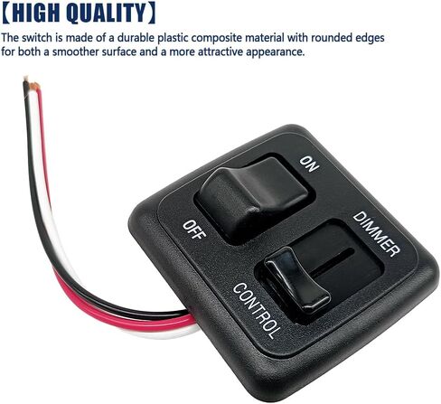 مفتاح تبديل RV 12V DC مع تحكم عالي الجانب في الإضاءة الخافتة لهالوجين LED قابل للتعتيم، ساطع - RV، السيارات، الشاحنات، البحرية، وإضاءة الشريط in Kuwait