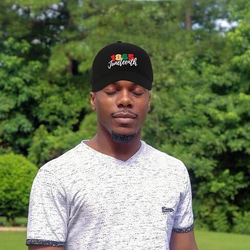 Juneteenth ديكورات قبعات سائقي الشاحنات السوداء للرجال والنساء قبعة يوم الحرية للاحتفال بعام 1865 قبعة بيسبول ذات تاريخ أسود in Kuwait