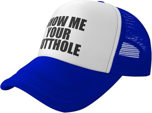 أرني Your Butthole قبعة مضحكة للجنسين قبعات سائقي الشاحنات الكبار قبعة صيد قابلة للتعديل قبعات رياضية كلاسيكية باللون الأسود in Kuwait