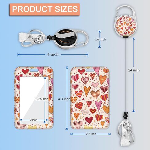 حامل شارة، بكرة شارة مع مشبك حزام دوار، بكرة شديدة التحمل قابلة للسحب، حامل شارة هوية منزلق، حافظة بطاقات بلاستيكية عمودية لموظفي مكتب المعلم والممرضة (زهور لطيفة) in Kuwait