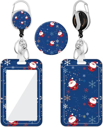 Badge Holder, Badge Reel with Swivel Belt Clip, Heavy Duty Retractable Reel, Sliding ID Badge Holder, Vertical Plastic Card Case for Nurse Teacher Office Employees (Cute Flowers) in Saudi Arabia