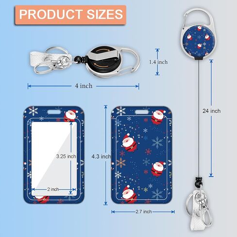 Badge Holder, Badge Reel with Swivel Belt Clip, Heavy Duty Retractable Reel, Sliding ID Badge Holder, Vertical Plastic Card Case for Nurse Teacher Office Employees (Cute Flowers) in Saudi Arabia