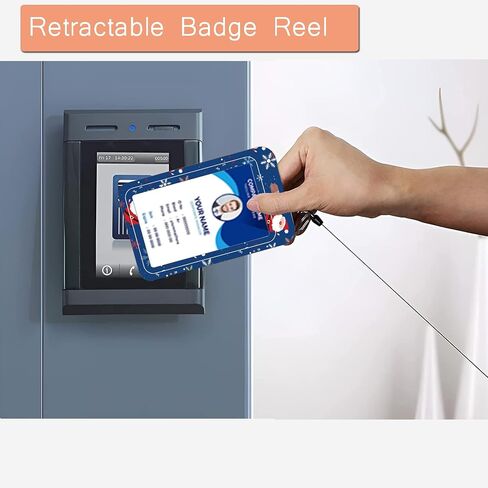 Badge Holder, Badge Reel with Swivel Belt Clip, Heavy Duty Retractable Reel, Sliding ID Badge Holder, Vertical Plastic Card Case for Nurse Teacher Office Employees (Cute Flowers) in Saudi Arabia