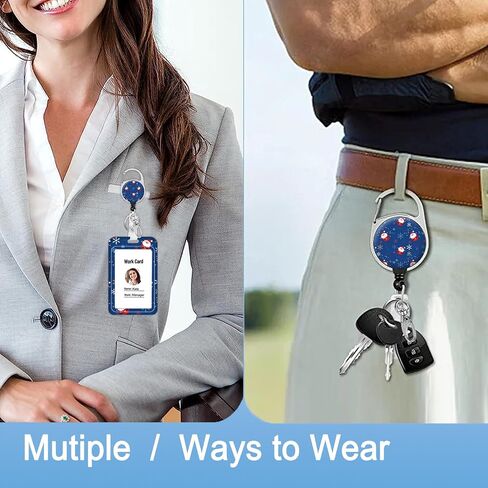 Badge Holder, Badge Reel with Swivel Belt Clip, Heavy Duty Retractable Reel, Sliding ID Badge Holder, Vertical Plastic Card Case for Nurse Teacher Office Employees (Cute Flowers) in Saudi Arabia