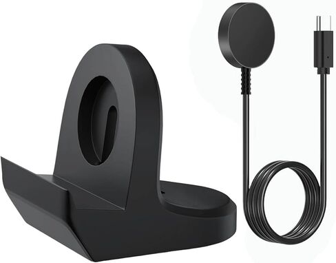 حامل شحن لساعة سامسونج جالاكسي 6/5/4/3/أكتيف، قاعدة شحن لساعة سامسونج الذكية (جراب معدني 3.3 قدم شاحن USB C) in Kuwait