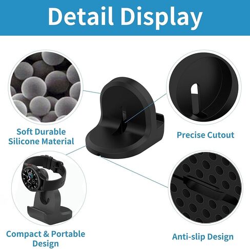 حامل شحن لساعة سامسونج جالاكسي 6/5/4/3/أكتيف، قاعدة شحن لساعة سامسونج الذكية (جراب معدني 3.3 قدم شاحن USB C) in Kuwait