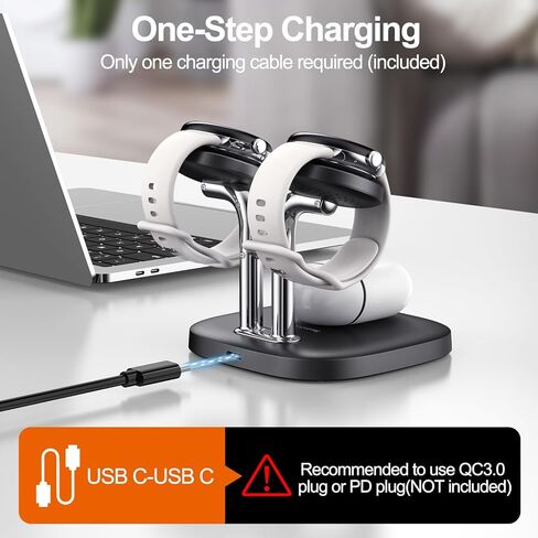 شاحن ساعة مزدوج لساعة Pixel، حامل شاحن لاسلكي 2 في 1 لساعة Google Pixel، قاعدة شحن لـ Pixel Buds Pro (ليس لـ Pixel Watch 2) in Kuwait