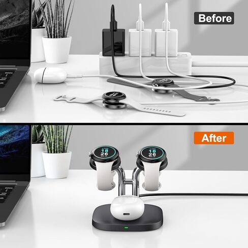 شاحن ساعة مزدوج لساعة Pixel، حامل شاحن لاسلكي 2 في 1 لساعة Google Pixel، قاعدة شحن لـ Pixel Buds Pro (ليس لـ Pixel Watch 2) in Kuwait