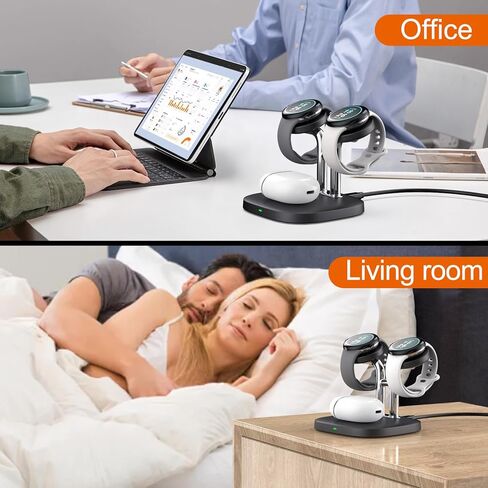 شاحن ساعة مزدوج لساعة Pixel، حامل شاحن لاسلكي 2 في 1 لساعة Google Pixel، قاعدة شحن لـ Pixel Buds Pro (ليس لـ Pixel Watch 2) in Kuwait