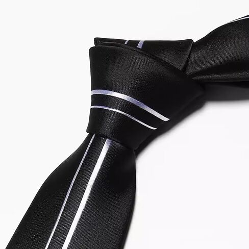 2.17'' Slim Ties for Men 5.5CM Skinny Fancy Designer Necktie Black Red White Blue Positioning Stripe Line Tie in Saudi Arabia