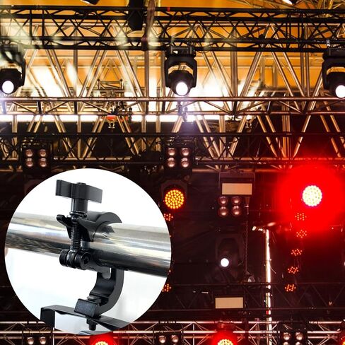 2 حزمة تروس المشبك المرحلة المشبك، قسط سبائك الألومنيوم DJ ضوء المشابك، الثقيلة 550 رطل، يصلح ل 45-51mm (1.77-2 ") OD أنبوب / الأنابيب، LED PAR DJ البقع أضواء تتحرك رئيس شعاع بقعة المشابك، TUV معتمد in Kuwait