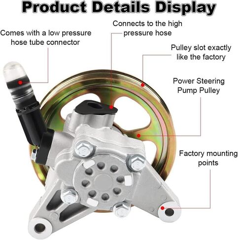 مضخة التوجيه السلطة مع Power Fit لـ Honda Pilot 3.5L 2005-2008 ، Odyssey 3.5L 2005-2010 ، Acura MDX 3.5L 2003-2006 ، Acura MDX 3.7L 2007-2013 ، OE 21-5442 ، 56110-RGL-A03 ، 56110 -PVJ-A01 in Kuwait