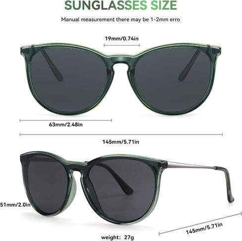 Dollger Oversized Trendy Retro Aviator Sunglasses for Women, Light-Tinted Round-Frame Sunglasses, 100% UV Protection for Driving, Riding, Beach, and Travel in Saudi Arabia