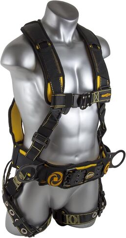 Guardian 21035 Cyclone Construction Harness with QC Chest/QC Leg/TB Waist Belt/Side D-Rings, Black/Yellow in Saudi Arabia
