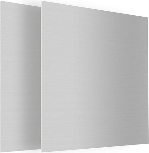 CEE 2Pack 6061 T651 Aluminum Sheet Metal 12 x 12 x 116(0.06 inch) Inch Flat Plain Aluminum Plate Covered with Protective Film, Rectangle Aluminum Metal Plate for Crafting, DIY, 1.5mm Thick in Saudi Arabia