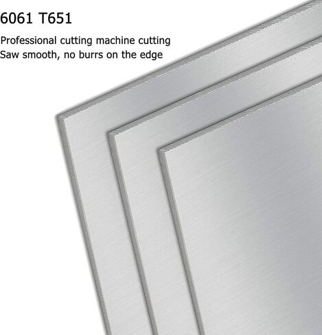 CEE 2Pack 6061 T651 Aluminum Sheet Metal 12 x 12 x 116(0.06 inch) Inch Flat Plain Aluminum Plate Covered with Protective Film, Rectangle Aluminum Metal Plate for Crafting, DIY, 1.5mm Thick in Saudi Arabia