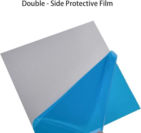 CEE 2Pack 6061 T651 Aluminum Sheet Metal 12 x 12 x 116(0.06 inch) Inch Flat Plain Aluminum Plate Covered with Protective Film, Rectangle Aluminum Metal Plate for Crafting, DIY, 1.5mm Thick in Saudi Arabia