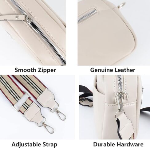 Crossbody Bag For Women Vegan Leather Camera Purses Shoulder Handbags with Wide Strap in Saudi Arabia
