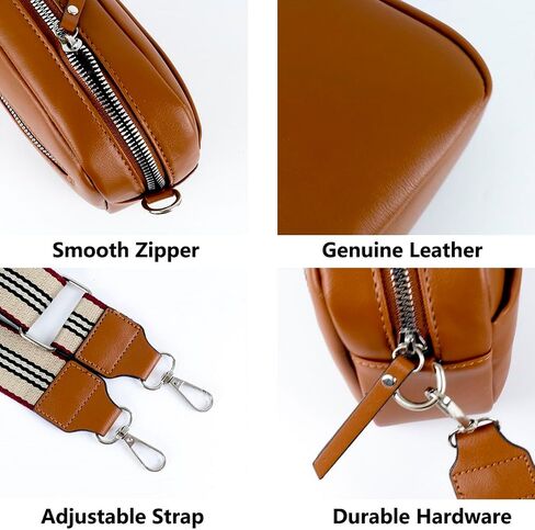 Crossbody Bag For Women Vegan Leather Camera Purses Shoulder Handbags with Wide Strap in Saudi Arabia