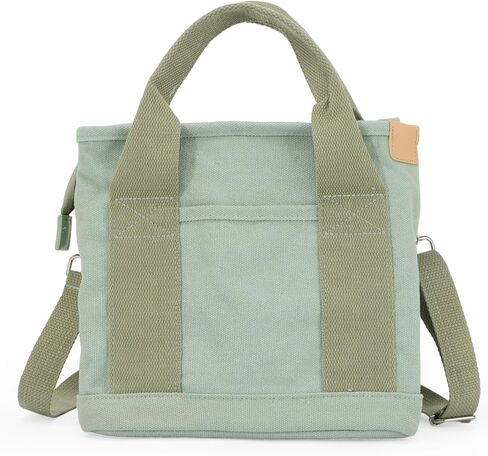 Small Cute Canvas Tote Bag Multiple Pockets Crossbody Shoulder Bag Casual Satchel Hobo Handbag Messenger Purse in Saudi Arabia