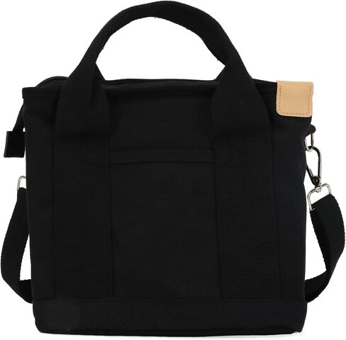 Small Cute Canvas Tote Bag Multiple Pockets Crossbody Shoulder Bag Casual Satchel Hobo Handbag Messenger Purse in Saudi Arabia