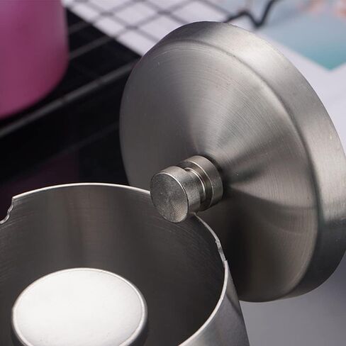 منفضة سجائر مع غطاء من الفولاذ المقاوم للصدأ الذي لا يدخن، منافض سجائر مقاومة للرياح ومضادة للرائحة للاستخدام الخارجي في الفناء المنزلي والمكتب عديم الرائحة (قوس قزح) in Kuwait