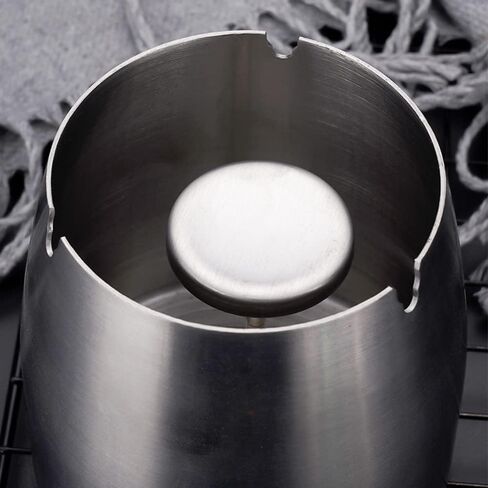 منفضة سجائر مع غطاء من الفولاذ المقاوم للصدأ الذي لا يدخن، منافض سجائر مقاومة للرياح ومضادة للرائحة للاستخدام الخارجي في الفناء المنزلي والمكتب عديم الرائحة (قوس قزح) in Kuwait