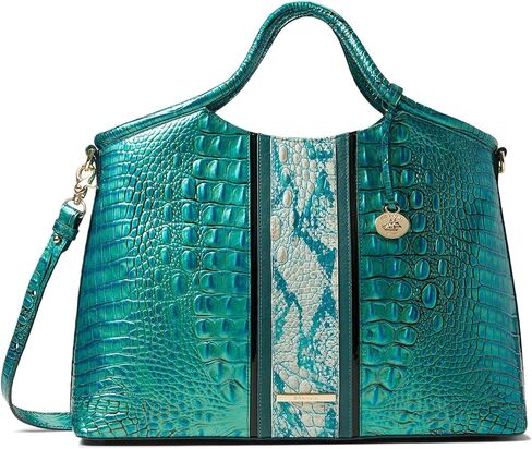 BRAHMIN Shimmer Elaine Satchel Peacock One Size in Kuwait