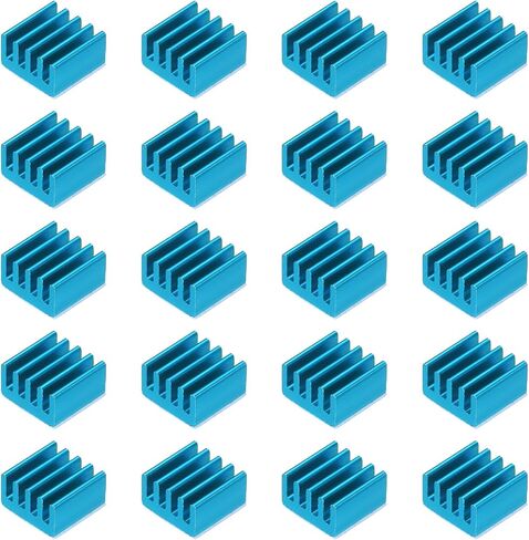 MECCANIXITY 20Pcs 9x9x5mm Heatsink Aluminum Radiator Heat Sink Cooling with Thermal Blue Sticker for Chip CPU, Power Transistor, FET, IC, Power Amplifier,Sky Blue in Saudi Arabia