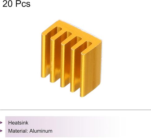 MECCANIXITY 20Pcs 9x9x5mm Heatsink Aluminum Radiator Heat Sink Cooling with Thermal Blue Sticker for Chip CPU, Power Transistor, FET, IC, Power Amplifier,Sky Blue in Saudi Arabia