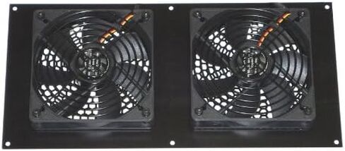 مجموعات التبريد التي يتم التحكم فيها حراريًا من Coolerguys للخزانات وأجهزة الصوت والفيديو والمكونات (مزدوج 120 مم، معدني) in Saudi Arabia