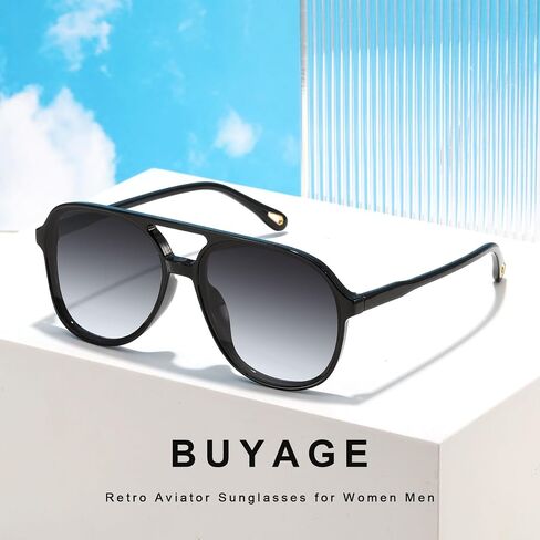 Retro Aviator Sunglasses for Women Men 70s Vintage Trendy Square Aviators Shades in Saudi Arabia